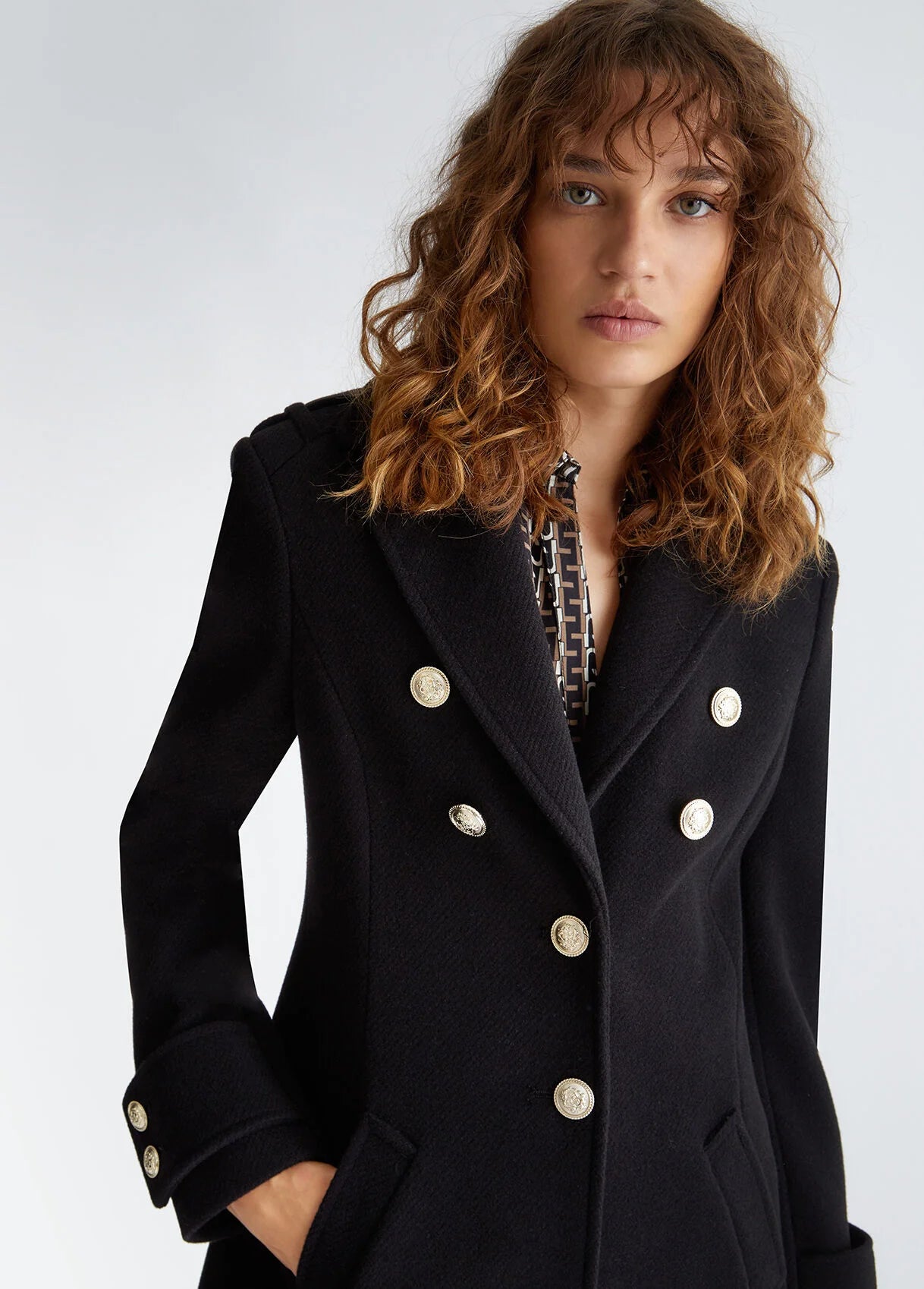 Wool blend coat