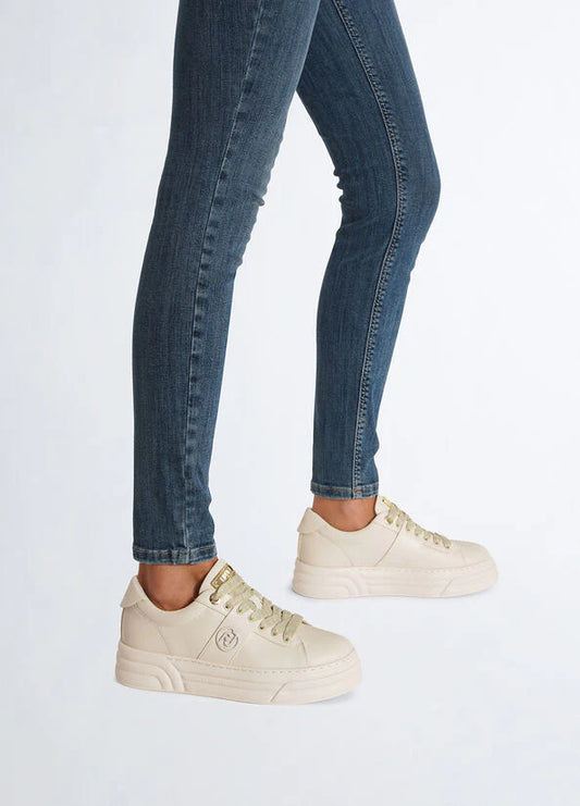 Sneakers platform in pelle