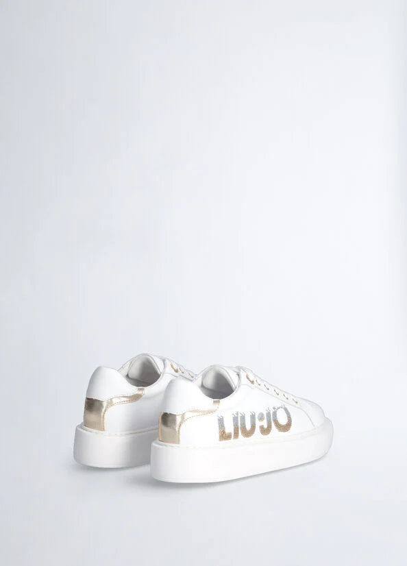 Sneakers platform con maxi logo