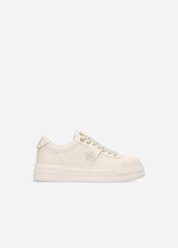 Sneakers platform in pelle